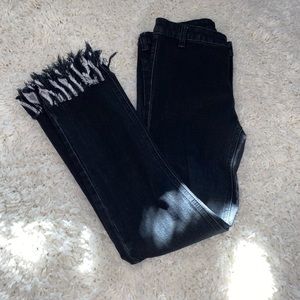 POL fringe bottom jeans